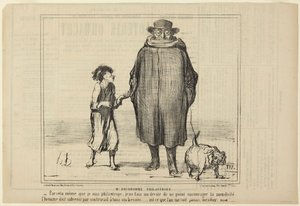 Mr. Prudhomme, Philanthropist, number 291 from the series Actualités from Le Charivari by Honoré Daumier