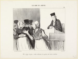 Mr. the Justice of the Peace Has Made His Decision (Les Gens de Justice No. 25) by Honoré Daumier