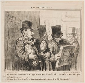 My Wife Has Asked Me to Have My Portrait Taken When I Am in Paris by Honoré Daumier