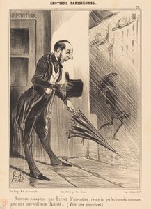 New Umbrella, by Brevet by Honoré Daumier