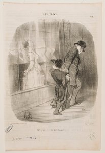 Oh, daddy, what a beautiful woman! by Honoré Daumier