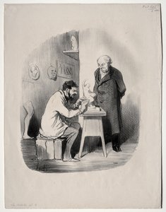 The Artists, plate 2: You must model me in this manner one day by Honoré Daumier