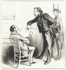 Yes, Sir, with a Small Subscription to Our Insurance... by Honoré Daumier