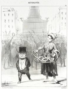 Place de la Bastille by Honoré Daumier