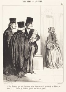 What a pity that this charming... woman... by Honoré Daumier