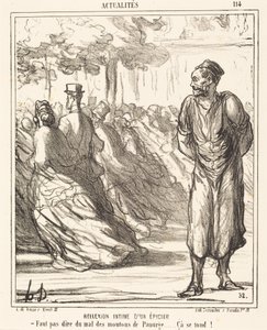Intimate Reflection of a Grocer by Honoré Daumier