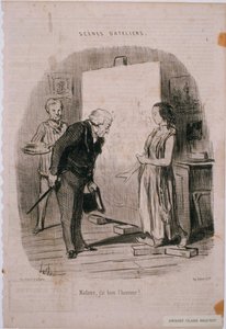 Workshop Scenes: Madame, I Have the Honor!... by Honoré Daumier