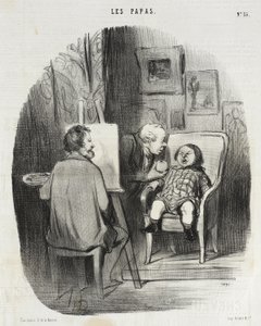 The Only Way to Pose a Child with Fruit... by Honoré Daumier