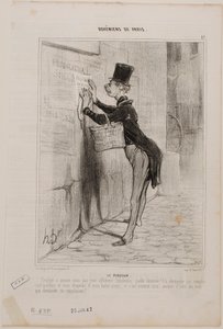 The Poster Man by Honoré Daumier