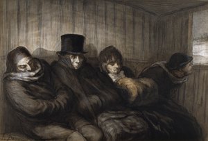 The Second Class Carriage by Honoré Daumier