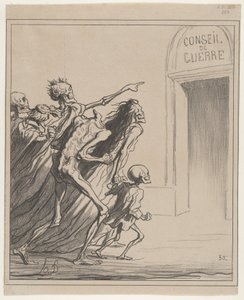 The Witnesses - The War Council by Honoré Daumier