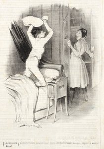 Vaudeville Theatre - Past Midnight by Honoré Daumier