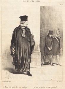 Here comes maybe a customer by Honoré Daumier