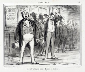 An Intermission, at Thirty Degrees of Heat by Honoré Daumier