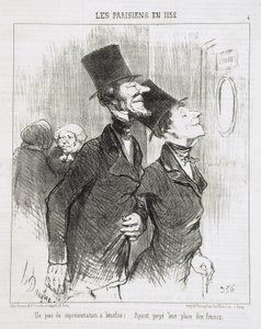 A Benefit Performance Day! by Honoré Daumier