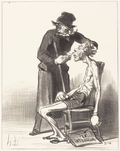 An Unfortunate Wrestler by Honoré Daumier