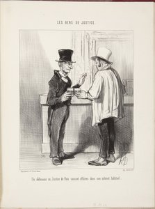 A Justice of the Peace Discussing Business in His Usual Office by Honoré Daumier