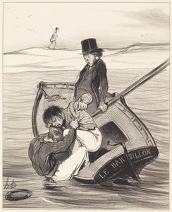 A Revolt on Board by Honoré Daumier