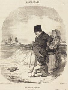A Terrible Encounter by Honoré Daumier