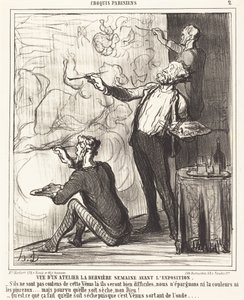 View of a Workshop... Before the Exhibition by Honoré Daumier