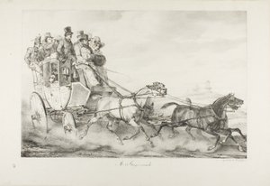 A Stagecoach by Emile Jean Horace Vernet
