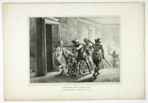 And Soon in the Flank This Furious Monster... by Horace Vernet