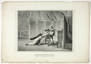 The monster at the same moment draws a cutlass... by Horace Vernet