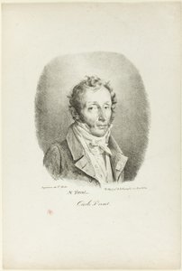 Portrait of Carle Vernet by Emile Jean Horace Vernet