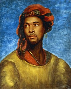 Portrait of a Moor with a Red Turban by Emile Jean Horace Vernet