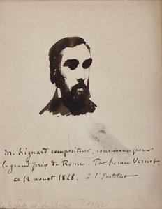 Portrait of the Composer Aristide Hignard, 1848 by Emile Jean Horace Vernet