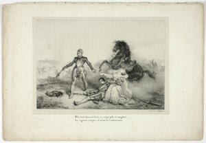 She Held in Her Arms the Corpse Pale and Bloody by Emile Jean Horace Vernet