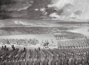 Porus Awaits the Attack of Alexander, July 326 BC by Horace van Ruith