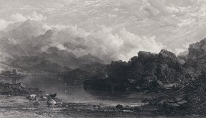 A Highland Loch, Mist resting on Mountains by Horatio Macculloch