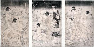 Hunting Fireflies at Nightfall, 1796-97 by Hosoda Eishi