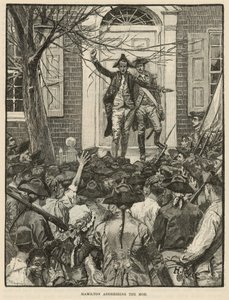 Hamilton Addressing the Mob by Howard (after) Pyle