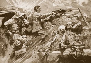 Private Cooke Continues to Fire His Machine-Gun After Every Member of the Gun Team Had Been Killed or Wounded