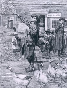 A Quaker Exhorter in New England, Illustration from 