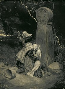 Breton Peasants at a Wayside Cross, from 