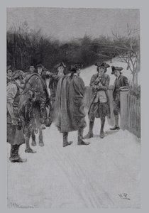 Paul Revere Bringing News to Sullivan, engraved by F.H. Wellington, illustration from 