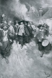 The Burning of Jamestown, 1676, illustration from 