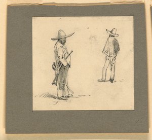 Two Mexicans Standing by Howard Russell Butler