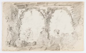 Untitled (Seated Figures and Musicians) by Howard Russell Butler