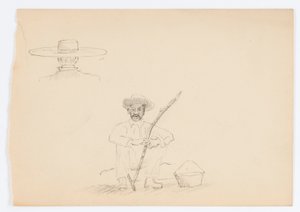 Untitled (Seated Man with Stick) by Howard Russell Butler