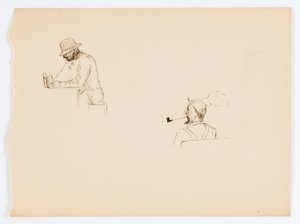 Untitled (Two Drawings of Men) by Howard Russell Butler
