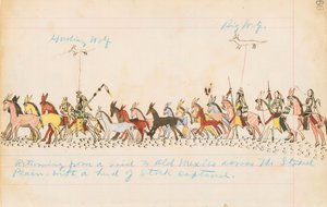 Returning from a Raid to Old Mexico across the Staked Plains with a Herd of Stock Captured, 1874-75