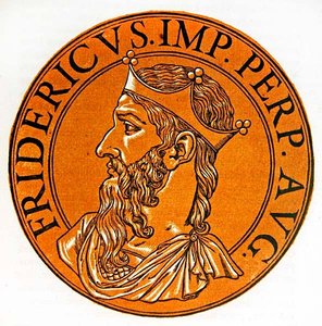 Medallion Portrait of Frederick I Barbarossa by Hubert (after) Goltzius