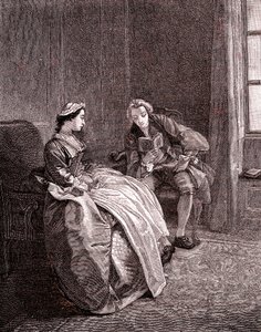 A Gentleman Reading in 18th Century by Hubert Francois Gravelot
