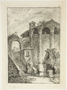 Ancient Temple, plate five from Les Soirées de Rome