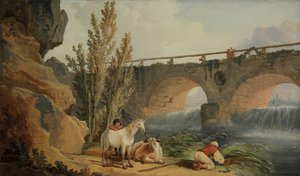 Bridge over a Cascade by Hubert Robert