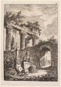 Evenings in Rome: The Statue in Front of Ruins, 1763-1764